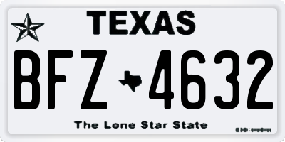 TX license plate BFZ4632