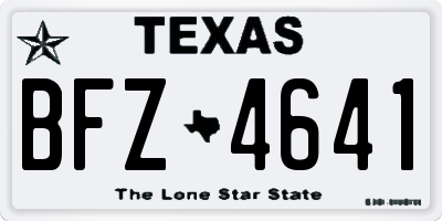 TX license plate BFZ4641