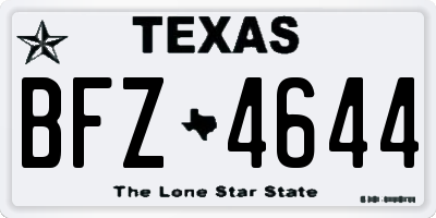 TX license plate BFZ4644