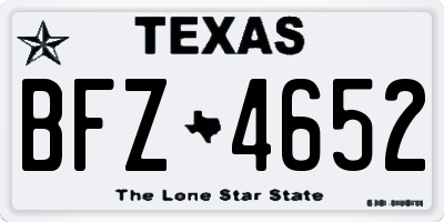 TX license plate BFZ4652