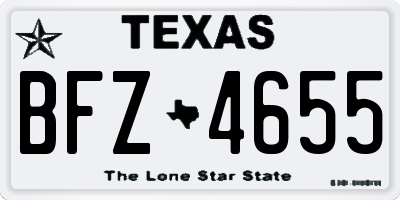 TX license plate BFZ4655