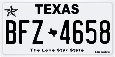 TX license plate BFZ4658