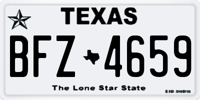 TX license plate BFZ4659