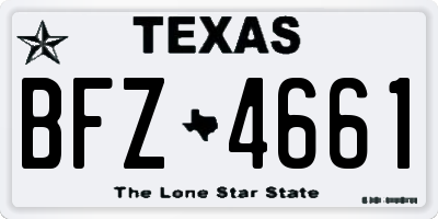 TX license plate BFZ4661