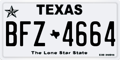 TX license plate BFZ4664