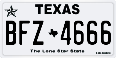 TX license plate BFZ4666