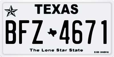 TX license plate BFZ4671