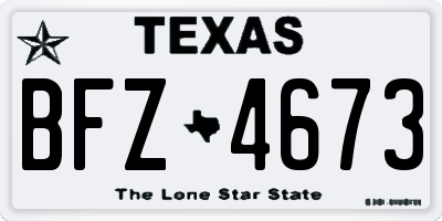 TX license plate BFZ4673