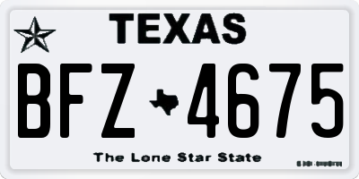 TX license plate BFZ4675