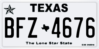 TX license plate BFZ4676