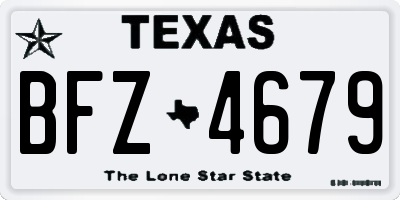 TX license plate BFZ4679