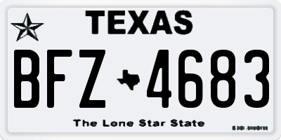 TX license plate BFZ4683