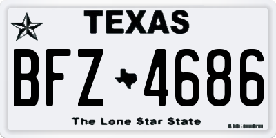 TX license plate BFZ4686