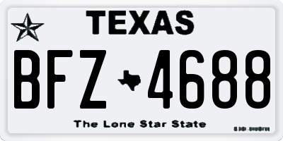 TX license plate BFZ4688