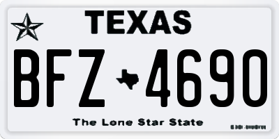 TX license plate BFZ4690