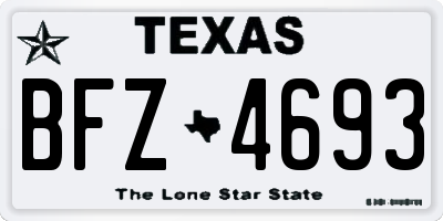 TX license plate BFZ4693