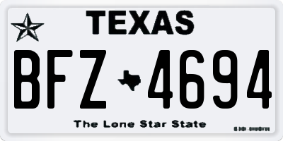 TX license plate BFZ4694