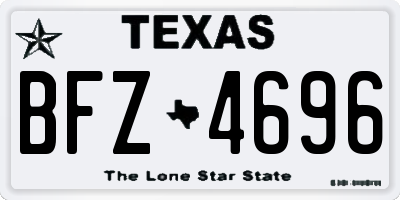 TX license plate BFZ4696