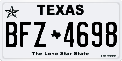 TX license plate BFZ4698