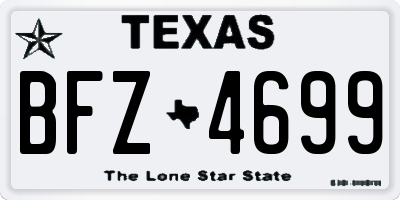 TX license plate BFZ4699