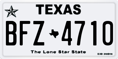 TX license plate BFZ4710
