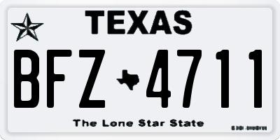 TX license plate BFZ4711