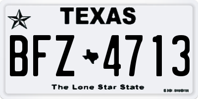 TX license plate BFZ4713