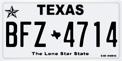 TX license plate BFZ4714