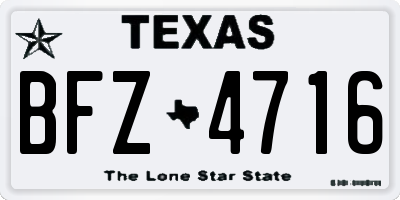 TX license plate BFZ4716