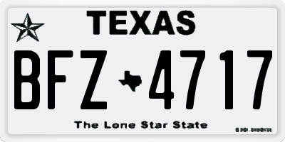 TX license plate BFZ4717