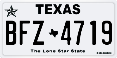 TX license plate BFZ4719