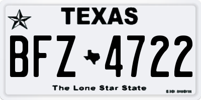 TX license plate BFZ4722
