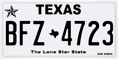 TX license plate BFZ4723