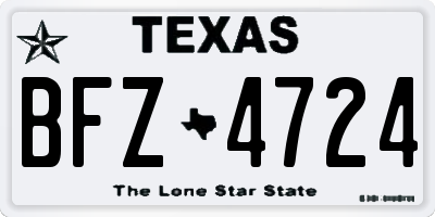 TX license plate BFZ4724