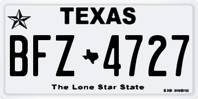 TX license plate BFZ4727