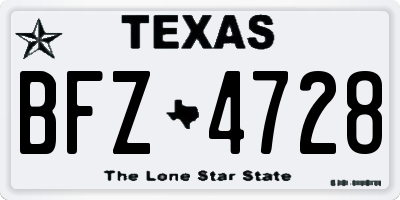 TX license plate BFZ4728