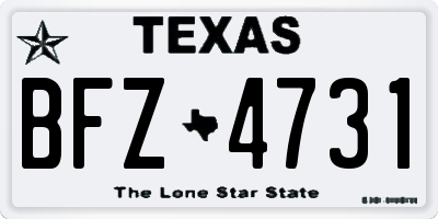 TX license plate BFZ4731
