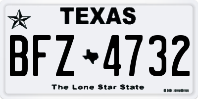 TX license plate BFZ4732