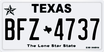 TX license plate BFZ4737