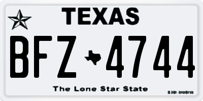 TX license plate BFZ4744