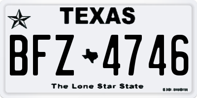 TX license plate BFZ4746