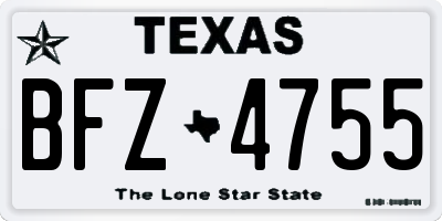 TX license plate BFZ4755