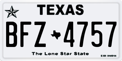 TX license plate BFZ4757