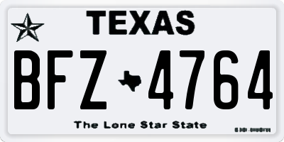 TX license plate BFZ4764