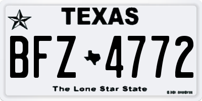 TX license plate BFZ4772