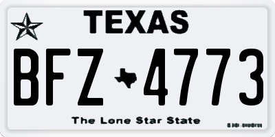 TX license plate BFZ4773