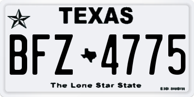 TX license plate BFZ4775