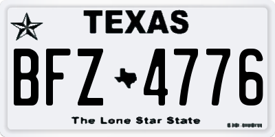 TX license plate BFZ4776