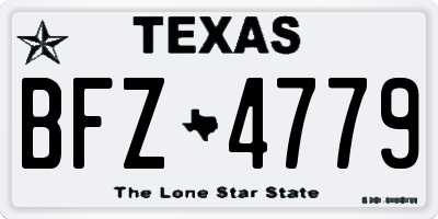 TX license plate BFZ4779