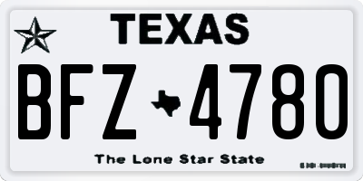 TX license plate BFZ4780